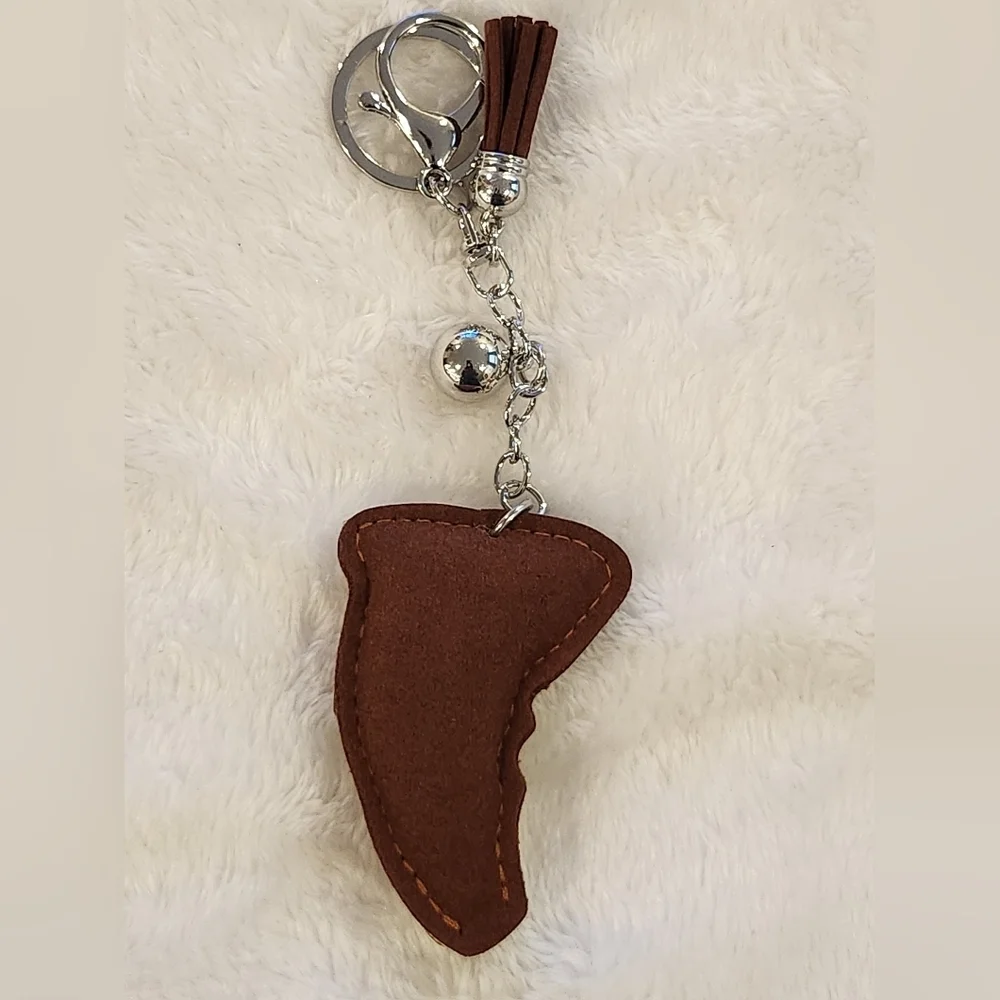 Pepperoni Pizza Slice Keychain Bag Charm